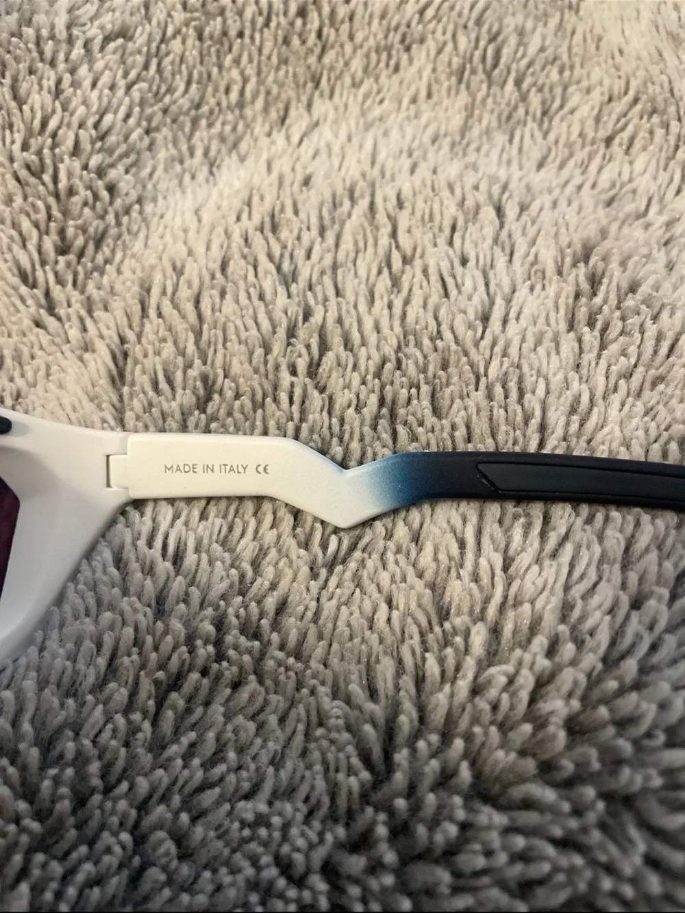 Vuarnet Trek White Blue HD Rainbow Flash Unisex Sunglasses with Case Authentic